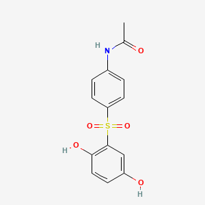 molecular formula C14H13NO5S B4942844 N-{4-[(2,5-dihydroxyphenyl)sulfonyl]phenyl}acetamide 