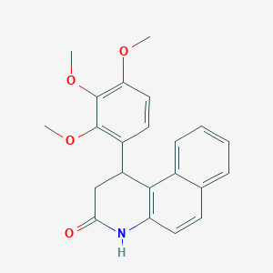 molecular formula C22H21NO4 B4942852 1-(2,3,4-trimethoxyphenyl)-1,4-dihydrobenzo[f]quinolin-3(2H)-one 