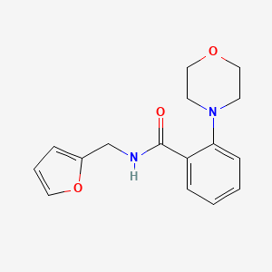 molecular formula C16H18N2O3 B4942878 N-(2-furylmethyl)-2-(4-morpholinyl)benzamide trifluoroacetate 