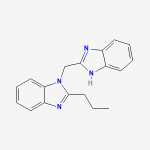 molecular formula C18H18N4 B4942920 1-(1H-benzimidazol-2-ylmethyl)-2-propyl-1H-benzimidazole 
