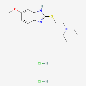 molecular formula C14H23Cl2N3OS B4942923 N,N-diethyl-2-[(5-methoxy-1H-benzimidazol-2-yl)thio]ethanamine dihydrochloride 