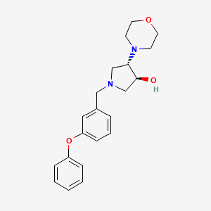 molecular formula C21H26N2O3 B4942937 (3S*,4S*)-4-(4-morpholinyl)-1-(3-phenoxybenzyl)-3-pyrrolidinol 