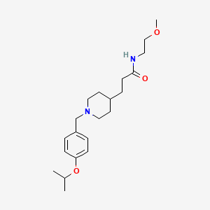 molecular formula C21H34N2O3 B4942942 3-[1-(4-isopropoxybenzyl)-4-piperidinyl]-N-(2-methoxyethyl)propanamide 