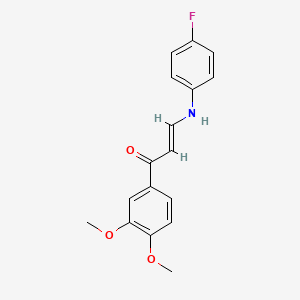 molecular formula C17H16FNO3 B4942950 1-(3,4-dimethoxyphenyl)-3-[(4-fluorophenyl)amino]-2-propen-1-one 