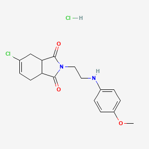 molecular formula C17H20Cl2N2O3 B4942969 5-chloro-2-{2-[(4-methoxyphenyl)amino]ethyl}-3a,4,7,7a-tetrahydro-1H-isoindole-1,3(2H)-dione hydrochloride 