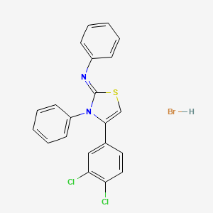 molecular formula C21H15BrCl2N2S B4942997 N-[4-(3,4-dichlorophenyl)-3-phenyl-1,3-thiazol-2(3H)-ylidene]aniline hydrobromide 
