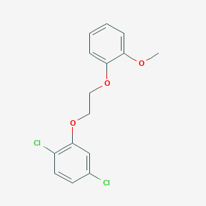 molecular formula C15H14Cl2O3 B4943001 1,4-dichloro-2-[2-(2-methoxyphenoxy)ethoxy]benzene 