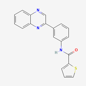 molecular formula C19H13N3OS B4943033 N-[3-(2-quinoxalinyl)phenyl]-2-thiophenecarboxamide 