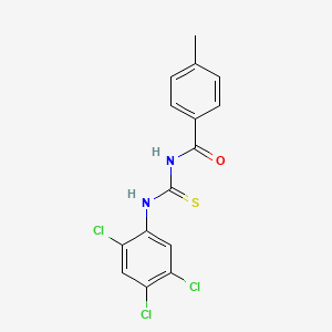 molecular formula C15H11Cl3N2OS B4943040 4-methyl-N-{[(2,4,5-trichlorophenyl)amino]carbonothioyl}benzamide 