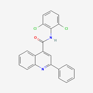molecular formula C22H14Cl2N2O B4943055 N-(2,6-dichlorophenyl)-2-phenyl-4-quinolinecarboxamide 