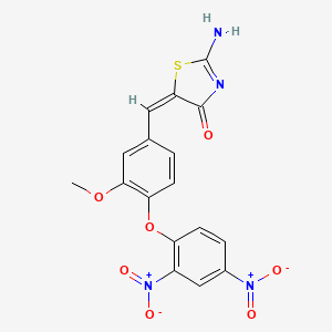 molecular formula C17H12N4O7S B4943065 5-[4-(2,4-dinitrophenoxy)-3-methoxybenzylidene]-2-imino-1,3-thiazolidin-4-one 