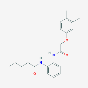 molecular formula C21H26N2O3 B4943073 N-(2-{[2-(3,4-dimethylphenoxy)acetyl]amino}phenyl)pentanamide 