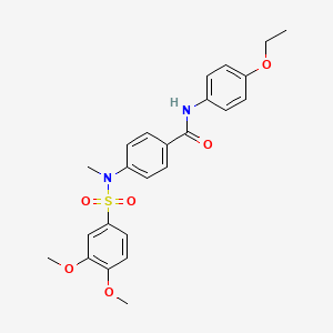 molecular formula C24H26N2O6S B4943102 4-[[(3,4-dimethoxyphenyl)sulfonyl](methyl)amino]-N-(4-ethoxyphenyl)benzamide 