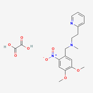 molecular formula C19H23N3O8 B4943110 N-(4,5-dimethoxy-2-nitrobenzyl)-N-methyl-2-(2-pyridinyl)ethanamine oxalate 