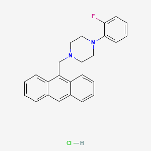 molecular formula C25H24ClFN2 B4943120 1-(9-anthrylmethyl)-4-(2-fluorophenyl)piperazine hydrochloride 