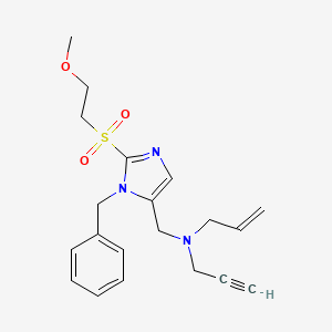 molecular formula C20H25N3O3S B4943143 N-({1-benzyl-2-[(2-methoxyethyl)sulfonyl]-1H-imidazol-5-yl}methyl)-N-2-propyn-1-yl-2-propen-1-amine 