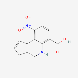 molecular formula C13H12N2O4 B4943158 9-nitro-3a,4,5,9b-tetrahydro-3H-cyclopenta[c]quinoline-6-carboxylic acid 