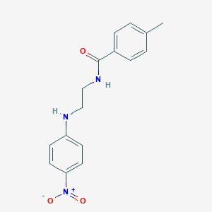 molecular formula C16H17N3O3 B494316 4-methyl-N-[2-(4-nitroanilino)ethyl]benzamide 