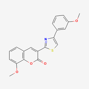 molecular formula C20H15NO4S B4943162 8-methoxy-3-[4-(3-methoxyphenyl)-1,3-thiazol-2-yl]-2H-chromen-2-one 
