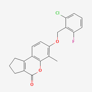 molecular formula C20H16ClFO3 B4943169 7-[(2-chloro-6-fluorobenzyl)oxy]-6-methyl-2,3-dihydrocyclopenta[c]chromen-4(1H)-one 