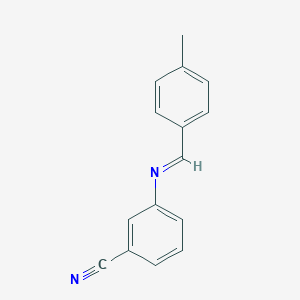 molecular formula C15H12N2 B494317 3-[(4-Methylbenzylidene)amino]benzonitrile 