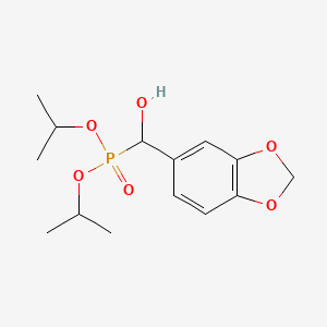 molecular formula C14H21O6P B4943178 diisopropyl [1,3-benzodioxol-5-yl(hydroxy)methyl]phosphonate 