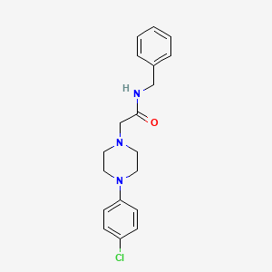 molecular formula C19H22ClN3O B4943192 N-benzyl-2-[4-(4-chlorophenyl)-1-piperazinyl]acetamide 