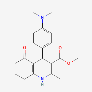 molecular formula C20H24N2O3 B4943207 methyl 4-[4-(dimethylamino)phenyl]-2-methyl-5-oxo-1,4,5,6,7,8-hexahydro-3-quinolinecarboxylate 