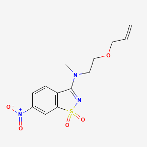 molecular formula C13H15N3O5S B4943235 N-[2-(allyloxy)ethyl]-N-methyl-6-nitro-1,2-benzisothiazol-3-amine 1,1-dioxide 