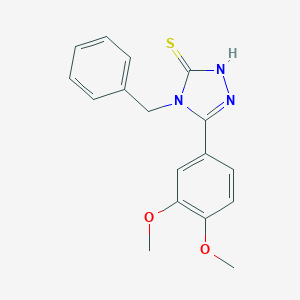 molecular formula C17H17N3O2S B494324 4-bencil-5-(3,4-dimetoxi fenil)-4H-1,2,4-triazol-3-tiol CAS No. 299921-16-7