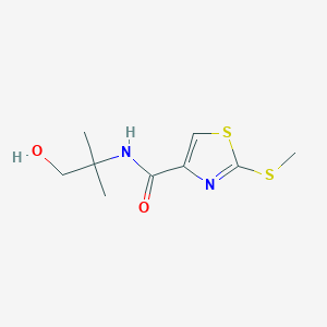molecular formula C9H14N2O2S2 B4943245 N-(2-hydroxy-1,1-dimethylethyl)-2-(methylthio)-1,3-thiazole-4-carboxamide 