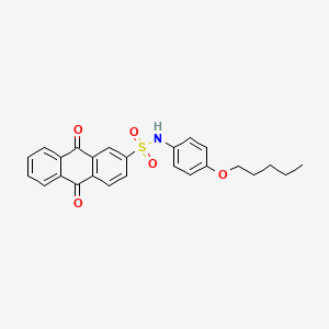 molecular formula C25H23NO5S B4943246 9,10-dioxo-N-[4-(pentyloxy)phenyl]-9,10-dihydro-2-anthracenesulfonamide 