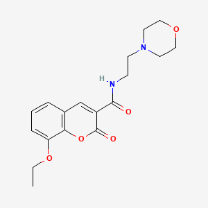molecular formula C18H22N2O5 B4943255 8-ethoxy-N-[2-(4-morpholinyl)ethyl]-2-oxo-2H-chromene-3-carboxamide 