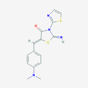 (5Z)-5-{[4-(DIMETHYLAMINO)PHENYL]METHYLIDENE}-2-IMINO-3-(1,3-THIAZOL-2-YL)-1,3-THIAZOLIDIN-4-ONE