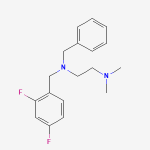 molecular formula C18H22F2N2 B4943267 N-benzyl-N-(2,4-difluorobenzyl)-N',N'-dimethyl-1,2-ethanediamine 