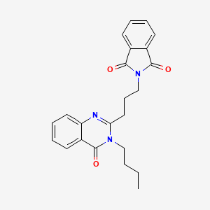 molecular formula C23H23N3O3 B4943289 2-[3-(3-butyl-4-oxo-3,4-dihydro-2-quinazolinyl)propyl]-1H-isoindole-1,3(2H)-dione 