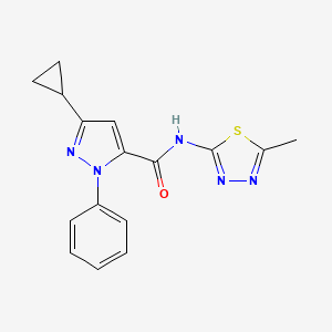 3-cyclopropyl-N-(5-methyl-1,3,4-thiadiazol-2-yl)-1-phenyl-1H-pyrazole-5-carboxamide