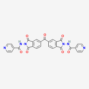 molecular formula C29H16N6O7 B4943360 N,N'-[carbonylbis(1,3-dioxo-1,3-dihydro-2H-isoindole-5,2-diyl)]diisonicotinamide 