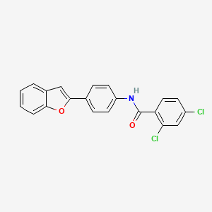molecular formula C21H13Cl2NO2 B4943391 N-[4-(1-benzofuran-2-yl)phenyl]-2,4-dichlorobenzamide 