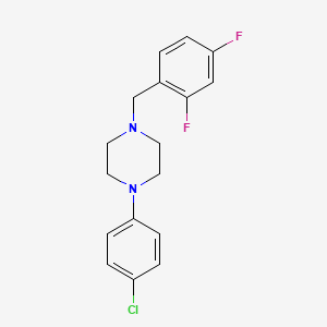 molecular formula C17H17ClF2N2 B4943398 1-(4-chlorophenyl)-4-(2,4-difluorobenzyl)piperazine 