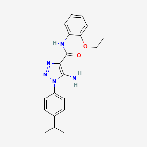 molecular formula C20H23N5O2 B4943424 5-amino-N-(2-ethoxyphenyl)-1-(4-isopropylphenyl)-1H-1,2,3-triazole-4-carboxamide 