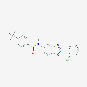 molecular formula C24H21ClN2O2 B494343 4-tert-butyl-N-[2-(2-chlorophenyl)-1,3-benzoxazol-5-yl]benzamide 