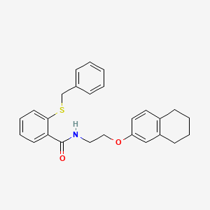 molecular formula C26H27NO2S B4943475 2-(benzylthio)-N-[2-(5,6,7,8-tetrahydro-2-naphthalenyloxy)ethyl]benzamide 