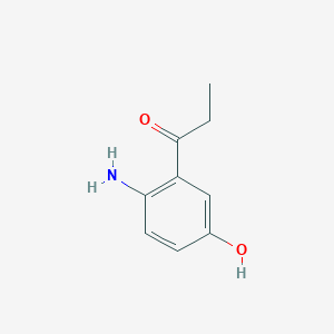 molecular formula C9H11NO2 B049435 1-(2-Amino-5-hydroxyphenyl)propan-1-one CAS No. 35364-15-9
