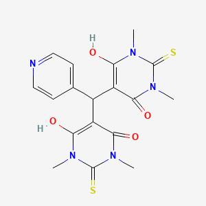 molecular formula C18H19N5O4S2 B4943500 5,5'-(4-pyridinylmethylene)bis(6-hydroxy-1,3-dimethyl-2-thioxo-2,3-dihydro-4(1H)-pyrimidinone) 