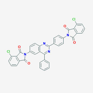 molecular formula C36H18Cl2N4O4 B494351 4-chloro-2-{2-[4-(4-chloro-1,3-dioxo-1,3-dihydro-2H-isoindol-2-yl)phenyl]-4-phenyl-6-quinazolinyl}-1H-isoindole-1,3(2H)-dione 