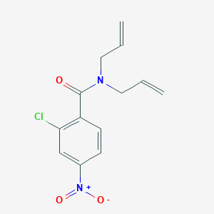 molecular formula C13H13ClN2O3 B494352 2-chloro-4-nitro-N,N-bis(prop-2-enyl)benzamide 