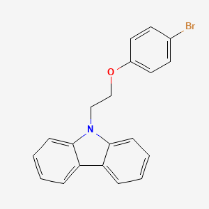 molecular formula C20H16BrNO B4943520 9-[2-(4-溴苯氧基)乙基]-9H-咔唑 