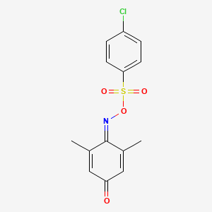 molecular formula C14H12ClNO4S B4943526 4-({[(4-chlorophenyl)sulfonyl]oxy}imino)-3,5-dimethyl-2,5-cyclohexadien-1-one 