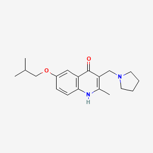 molecular formula C19H26N2O2 B4943531 6-isobutoxy-2-methyl-3-(1-pyrrolidinylmethyl)-4-quinolinol 